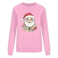 thumbnail image 4 of ShiShine Retro Santa Sweatshirt for Women Vintage Christmas Sweaters Crewneck Oversized Long Sleeve Tops, 4 of 5
