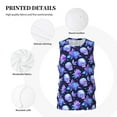 thumbnail image 3 of Pofeuu flower starry sky Skull Print Basketball Jersey, Shirts for Men Youth Basketball Jersey Crew Neck-Large, 3 of 6