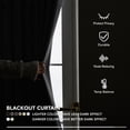 thumbnail image 2 of Deconovo Blackout French Door Curtains, Rod Pocket with Tieback, Grayish White, 54x40 in, 1 Panel, 2 of 6
