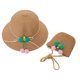 thumbnail image 1 of Conjunto de sombrero y bolso de paja para niñas, sombreros de fiesta de té para niñas, bolsos, gorras de vestir, bolsas, regalo para cumpleaños, verano, viajes en la playa, 1 of 5