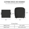 thumbnail image 5 of Pakunoda 24" X 24" Patio Furniture Cushion Covers, 2 Set of Waterproof Outdoor Deep Seat Cushion Replacement Slipcovers, Outdoor Cushion Covers with Zipper for Patio Furniture, Black, 5 of 7
