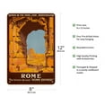 thumbnail image 2 of Rome Italy by Deluxe Train - Rome Express - PLM - Vintage Railroad Travel Poster by Roger Broders c.1921 - 8 x 12 inch Vintage Wood Art Sign, 2 of 4