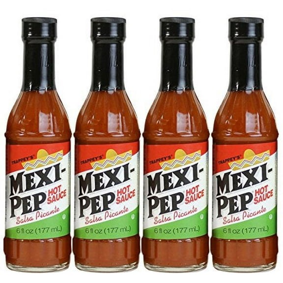 Trappey's Mexi-pep Hot Sauce, 6-Ounce Bottle (Pack of 4)