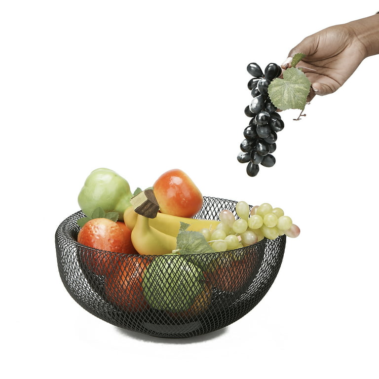 Boat Wire Fruit Basket Black - Mocome Decor