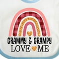 thumbnail image 4 of Inktastic Grammy and Grampy Love Me Grandchild Rainbow Girls Baby Bib, 4 of 4