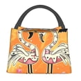 thumbnail image 1 of Fotbe Halloween Flamingos Bolsa Térmica Portátil con Estampado, Bolsa de Entrega de Alimentos Aislada, Bolsa Reutilizable de Gran Capacidad para Comidas y Supermercado, 1 of 6