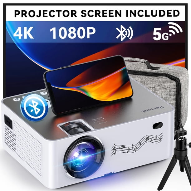 Proyector Pericat Native 1080P 4K compatible con 230 lúmenes ANSI