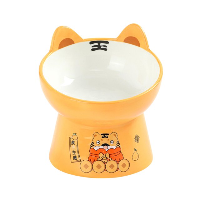 Cuenco de agua de cerámica para gatos, apto para lavavajillas, prevención de reflujo, alimentación y bebidlevadas, alimentador de mascotas sin , s S Colco Comedero para mascotas