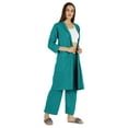 thumbnail image 2 of Inkmeso Womens 3 Pcs Nightwear Set Crop Tank Top Loose Pants & Front Open Shrug Sleepwear, 2 of 7