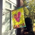 thumbnail image 2 of Carolines Treasures SB3099CHF Artsy Welcome Heart Flag Canvas House Size  Large multicolor, 2 of 4