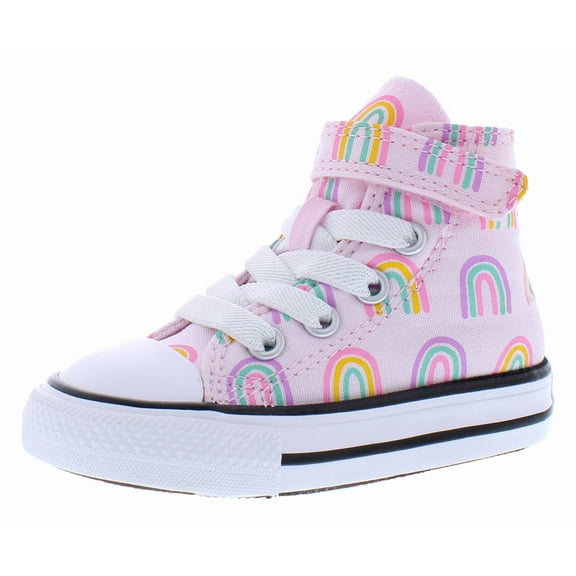 Converse Chuck Taylor All Star High Infant/Toddler Shoes Size 4, Color: Pink Foam/Grape Fizz/Amarillo