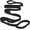 Black, variant on Stretching Strap Yoga Straps for Physical Therapy, 10 Loops Non-Elastic Stretch Band for Pilates, Flexibility, Exercise and Gymnastics