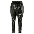 thumbnail image 2 of DPOIS Girls Skinny Metallic Loose Elastic Waist Leggings Tights Pants Black 9-10, 2 of 6