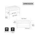 thumbnail image 5 of 30.7" Wide Multi-Functional Foldable Foot Rest, Upholstered Coffee Table  with Black Metal Legs , Wooden Storage Shelf,Faux Fur Foot Stool for Living Room Bedroom Entryway Hotel,Charcoal, 5 of 7
