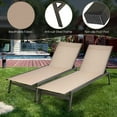 thumbnail image 5 of Spaco Outdoor Reclining Chaise Lounge Chair with 6-Position Adjustable Back, Lounge Chair with 4 Sturdy Legs, Lounge Chair for Outdoor as Patio, Garden, Backyard, Brown, 5 of 6