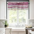 thumbnail image 2 of Coastal Beach Valances for Windows - Red Purple Kitchen Curtains Valances - Abstract Red Wave Window Valances Bathroom Window Treatment Modern Ombre Valances Curtains for Living Room Bedroom 54"x18", 2 of 6