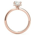 thumbnail image 4 of Solitaire Brilliance 2CT Oval Cut Moissanite Diamond Engagement Solitaire Ring 18K Rose Gold, Ring Size 9, 4 of 5
