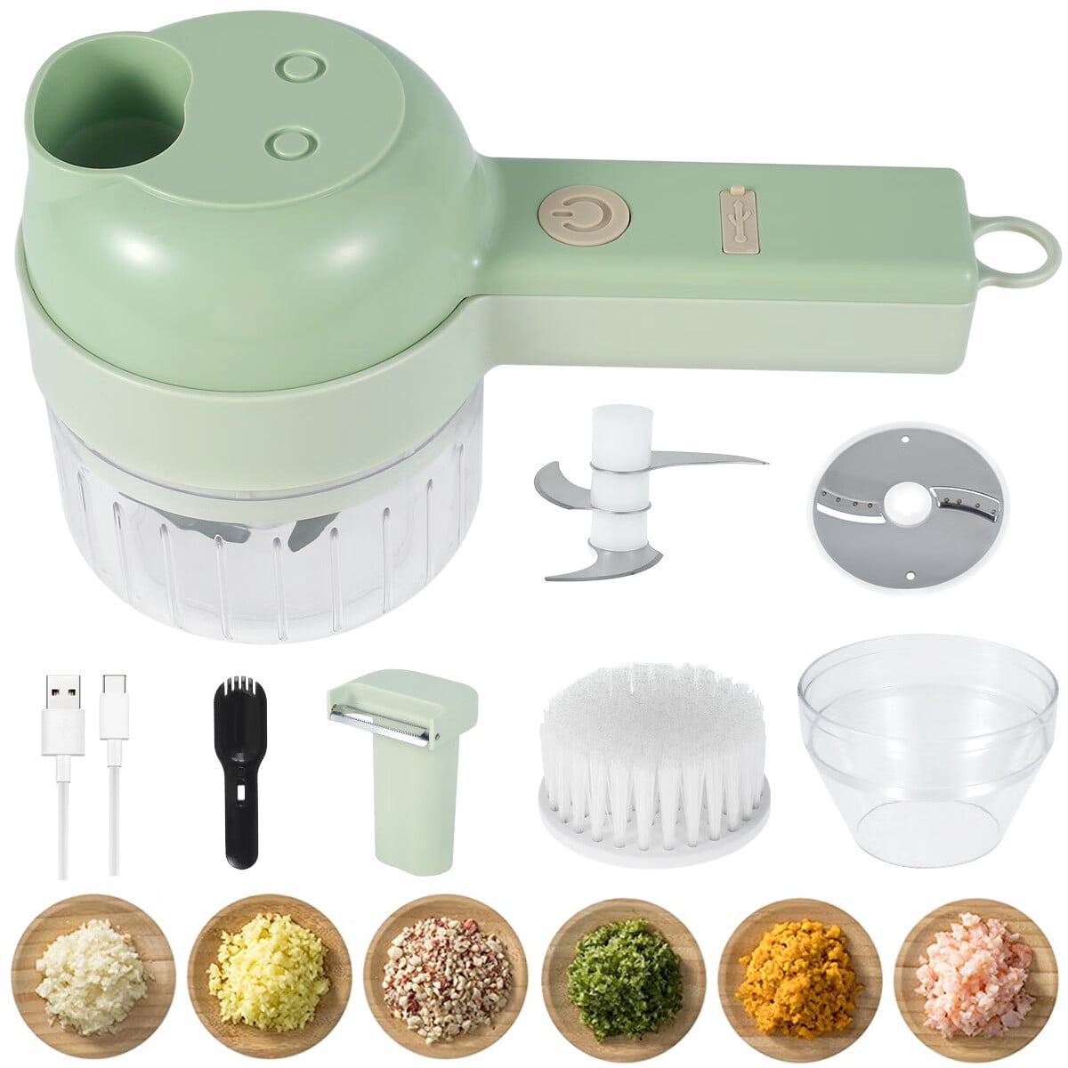 Wancle Food Processor, Multi-Functional Electric Food Chopper, Vegetable  Chopper, One-Touch Operation, Quiet, 350W, 600ML Baby Food Maker for  Grinding, Mixing, Whisking in Kitchen - Yahoo Shopping