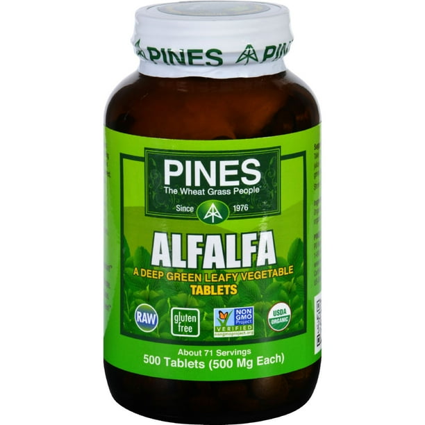 Pines International Alfalfa Organic Tablets 500 Tablets Walmart