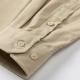 thumbnail image 7 of Men's Casual Button Down Shirts Long Sleeve Solid Color Loose Fit Turn Down Collar Blouse, 7 of 7