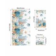 thumbnail image 4 of Teal Blue Coastal Towel Set of 3, Soft Microfiber Bath Towels, Hand Towel, Washcloths, Summer Beach Starfish Shell Coral Nautical Quick-Dry Absorbent Towels for Bathroom Kitchen Hotel Beach Gym Spa, 4 of 7