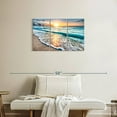 thumbnail image 2 of Elephant Stock Foamy Cancun Beach Wall Art - Horizontal Multi Panel Canvas - Living Room Wall Decor - Beach Multi Panel - Teal And Orange Decor - 33" x 20", 2 of 8