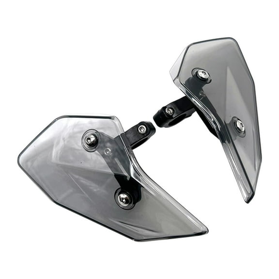Luwecf 2 Pieces Motorcycle Side Wind Deflector Windscreens Motorbike Windshields Parts Premium Wind Screen Deflectors for V85TT Gray