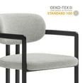 thumbnail image 5 of Side Dining Chair, Gray, Fabric, Metal, Bar Pub Cafe Bistro Dining Kitchen Hospitality Restaurant, Modern Contemporary, HB37858, 5 of 10