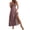 Dark Blue, variant on Minjewel Womens Easter Dress Summer Fashion Sexy V-Neck Strap Sleeveless Retro Flower Printed Beach Split Dress, Boho,Dark Blue L