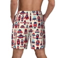 thumbnail image 4 of Goofa Rocket Pattern Printed Men's Swim Trunks Board Shorts Quick Dry Mens Swimming Trunks with Compression Liner,Breathable Fit Hawaii Beach Shorts-Medium, 4 of 9