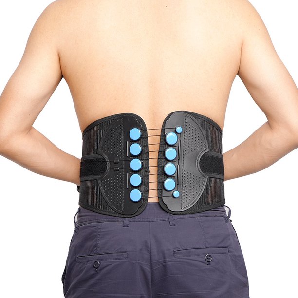 Cinturón de soporte de cintura para fitness, cinturón de soporte de cintura con cordón para levantamiento de pesas, cinturón de soporte de cintura negro para sentadillas y columna lumbar