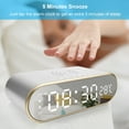 thumbnail image 2 of 15W LED Digital Alarm Clock Wireless Adjustable Brightness Fast Charging Desk Clocks Thermometer, 2 of 8