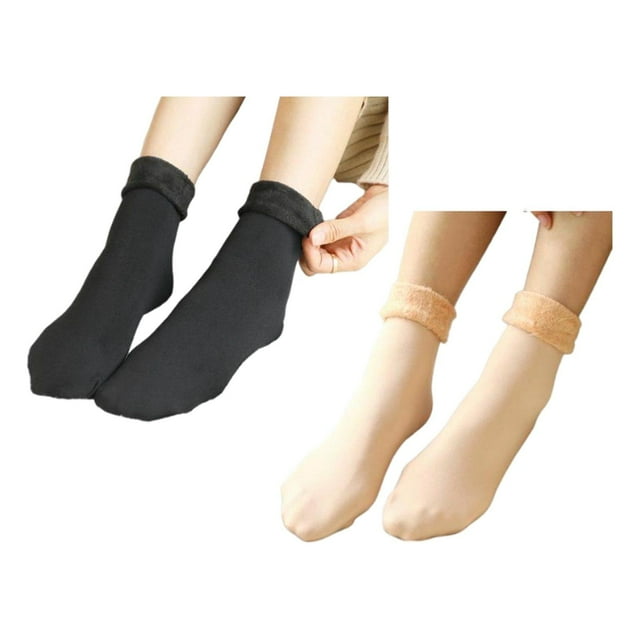 2 pares de calcetines térmicos para mujeres y hombres, calcetines de invierno cálidos que atrapan el calor