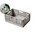 thumbnail image 1 of Dvruxg Plastic Collapsible Crate, Stackable Folding Storage Crate for Organization for Adults, Foldable Plastic Crate(Gray), 1 of 5