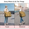 thumbnail image 5 of Black Polka Dot Sunflower Pattern Travel Tote Bags for Women Carry On,Large Weekender Bags for Women Travel,Multi Functional Duffle Bag for Work,Shopping,Sports, 5 of 5