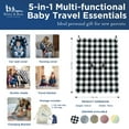 thumbnail image 4 of Henry & BROS 5-in-1 Infant Car Seat Cover, Black and White Buffalo Check, 4 of 6