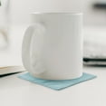 thumbnail image 2 of ELAYARD Sky-Blue Water Absorbent Canvas Coasters for Coffee Table 4Pcs, 2 of 8