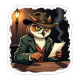 thumbnail image 3 of Colorful Vinyl Owl Stickers Waterproof Detective Style for Notebooks Luggage DIY Instruments, 3 of 9