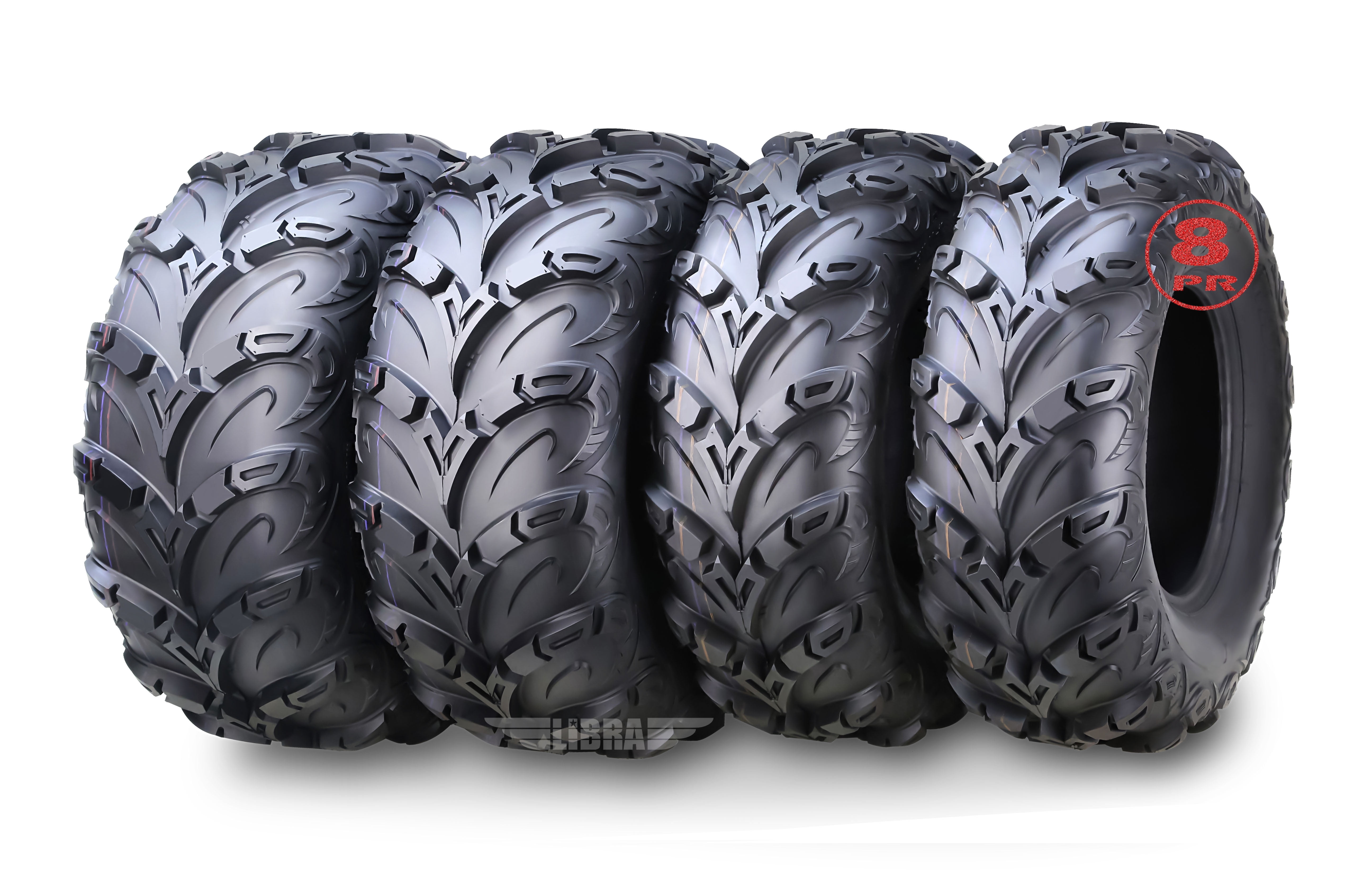 Full Set 0914 Polaris RANGER RZR 800 Tires 25X8X12 25X10X12 8PR Mud