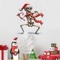 thumbnail image 4 of Pegatinas de Pared Xihbxyly con Diseño de Calaveras Navideñas Bailando Locas y Personas Decoración Navideña, 4 of 7