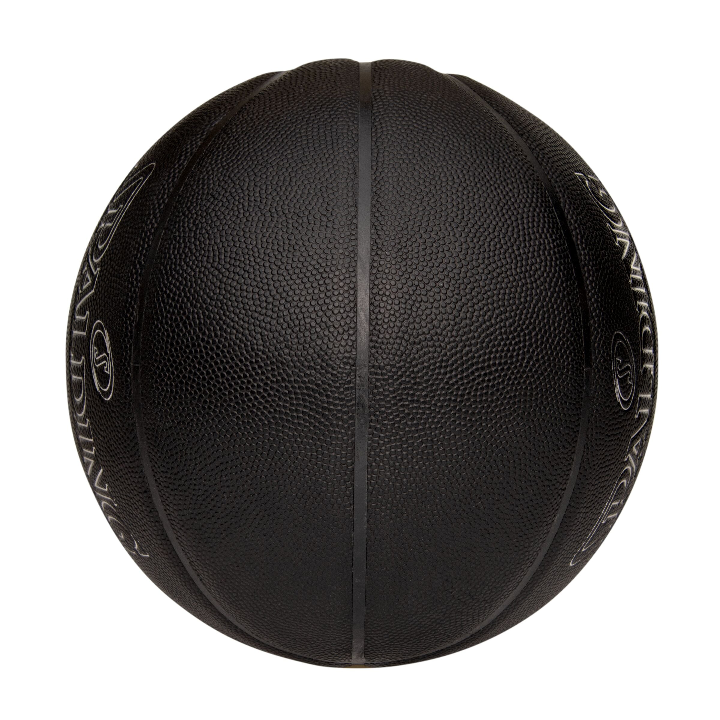 Spalding Super Tack Pro Indoor and Outdoor Composite Leather Basketball Blackout Edition - Size 6, 28.5"
