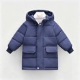 thumbnail image 5 of Boys Padded Coat Lightweight Full Zip Winter Coat with Hood Casual Outerwear Warm Down Jackets Kids, 5 of 8