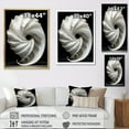 thumbnail image 4 of Designart "Onyx Ocean Passage In Black And White I" Nautilus Floater Framed Canvas Art Print, 4 of 5