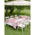 thumbnail image 3 of Spring Peach Flowers Outdoor Tablecloth - 54x80 Inch Rectangle Dining Table Cover, Pink Botanical Floral Leaves Branch Waterproof Outdoor Table Cloth with Umbrella Hole & Zipper for Picnic/Patio, 3 of 7