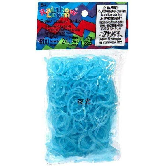 Rainbow Loom Glow in the Dark Blue Rubber Bands Refill Pack (600 ct)