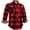 01 Red Black, variant on COEVALS CLUB Men's Flannel Western Pearl Snap Corduroy Lined Plaid Work Long Sleeve Shirts 08 Merlot Gray Small