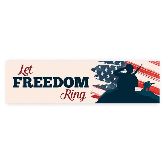 Koyal Wholesale Let Freedom Ring 4th of July Decorations,Indoor & Outdoor Patriottic Banners, Pack-1