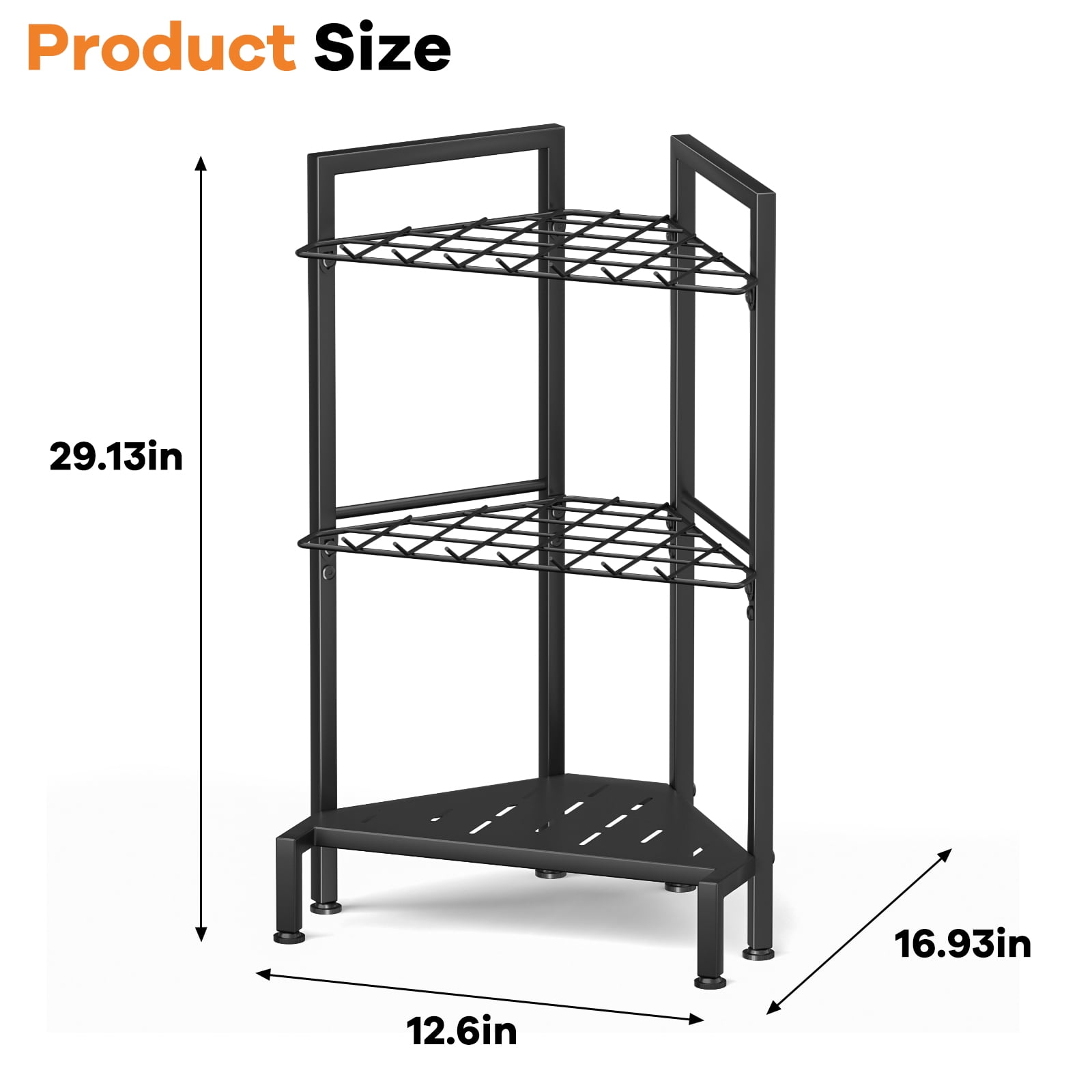 Garden Tool Organizer, Yard Tool Tower Rack for Garage Organization Corner Storage for Garden, Shed, Garage Storage