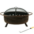 thumbnail image 3 of Sunnydaze Cosmic 42" Round Wood-Burning Bronze Finish Steel Fire Pit with Spark Screen, 3 of 14