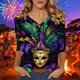 thumbnail image 1 of TaTaai Women's Fashion Christmas Printed Loose Casual V Neck With Three Quarter Sleeves And 3/4 Sleeves T-shirt Pullover Top Gift, 1 of 5